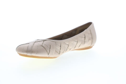 Hush Puppies Emmaline Chaste HW05284 Womens Beige Tan Leather Ballet Flats Shoes