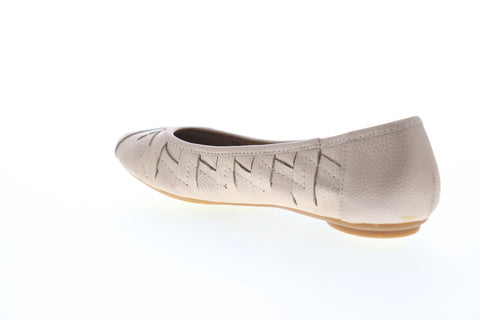 Hush Puppies Emmaline Chaste HW05284 Womens Beige Tan Leather Ballet Flats Shoes