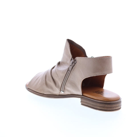 Miz Mooz Dylan Womens Pink Leather Zipper Heeled Sandals Shoes