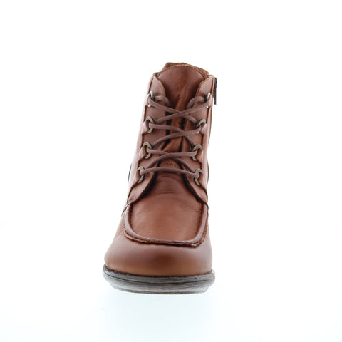 Miz Mooz Granger Womens Brown Leather Lace Up Ankle & Booties Boots