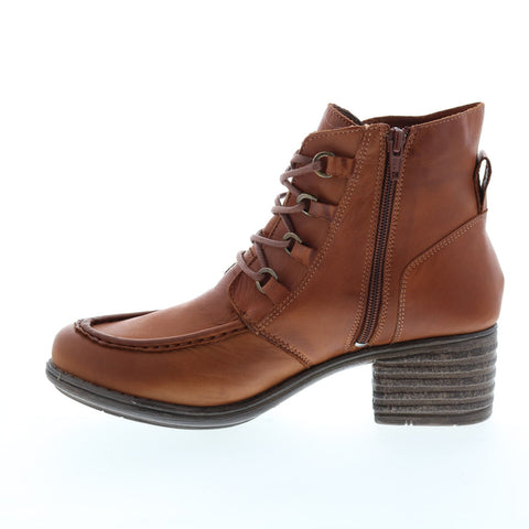 Miz Mooz Granger Womens Brown Leather Lace Up Ankle & Booties Boots