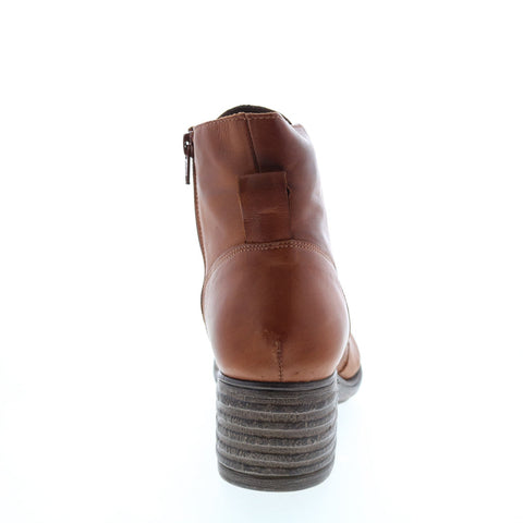 Miz Mooz Granger Womens Brown Leather Lace Up Ankle & Booties Boots