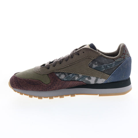 Reebok Classic Leather IE4104 Mens Green Canvas Lifestyle Sneakers Shoes