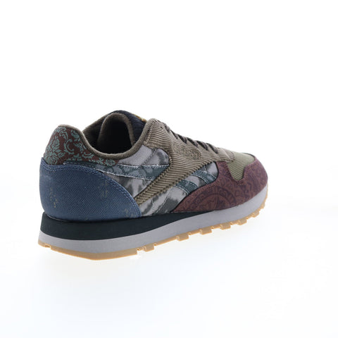 Reebok Classic Leather IE4104 Mens Green Canvas Lifestyle Sneakers Shoes