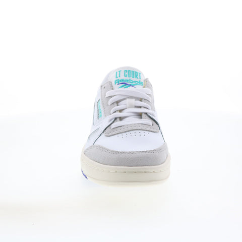 Reebok LT Court IE9386 Mens White Leather Lace Up Lifestyle Sneakers Shoes