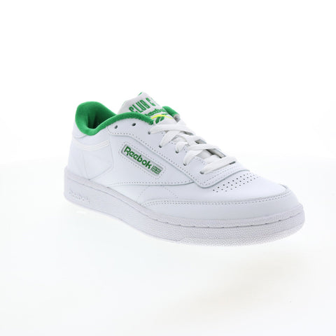 Reebok Club C 85 IE9387 Mens White Leather Lace Up Lifestyle Sneakers Shoes