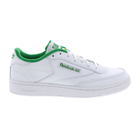 Reebok Club C 85 Mens White Leather Lace Up Lifestyle Sneakers Shoes
