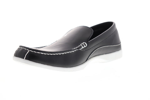 Vlado Elite IG-1050-2 Mens Black Leather Slip On Casual Loafers Shoes