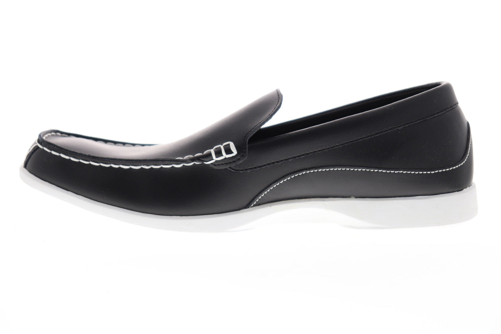 Vlado Elite IG-1050-2 Mens Black Leather Slip On Casual 