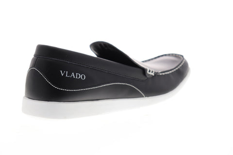 Vlado Elite IG-1050-2 Mens Black Leather Slip On Casual Loafers Shoes