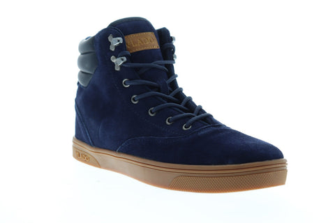 Vlado Milo IG-2710-14 Mens Blue Suede High Top Sneakers Shoes