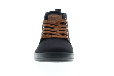 Vlado Leon IG-2800-2A6 Mens Black Canvas Mid Top Lifestyle Sneakers Shoes