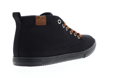 Vlado Leon IG-2800-2A6 Mens Black Canvas Mid Top Lifestyle Sneakers Shoes