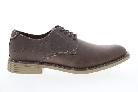 Izod Imperial 630220 Mens Brown Leather Low Top Lace Up Plain Toe Oxfords Shoes