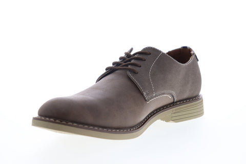 Izod Imperial 630220 Mens Brown Leather Low Top Lace Up Plain Toe Oxfords Shoes