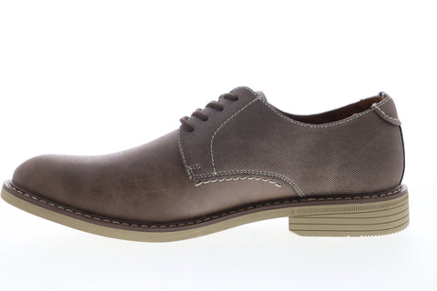 Izod Imperial 630220 Mens Brown Leather Low Top Lace Up Plain Toe Oxfords Shoes