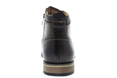 Steve Madden Jabbar Mens Brown Leather Zipper Casual Dress Boots Shoes