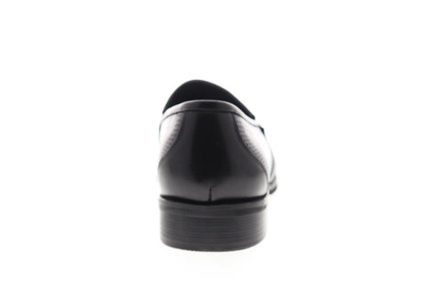 Steve Madden Java Mens Black Leather Dress Slip On Loafers Shoes