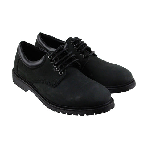 Steve Madden Jiminy Mens Black Nubuck Leather Low Top Plain Toe Oxfords Shoes