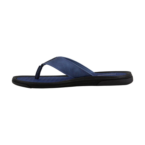 Unlisted by Kenneth Cole Pacey Sandal Mens Blue Canvas Flip-Flops Sandals Shoes