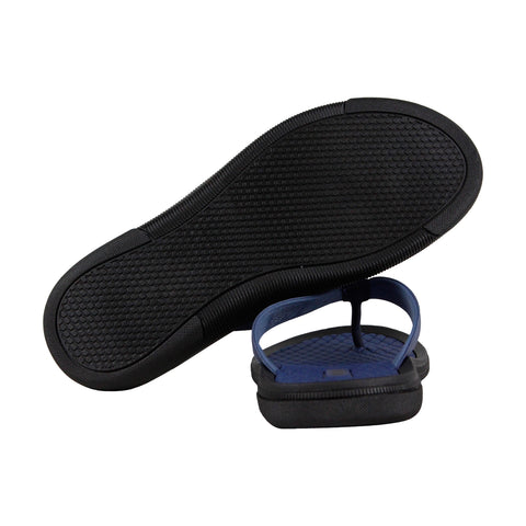 Unlisted by Kenneth Cole Pacey Sandal Mens Blue Canvas Flip-Flops Sandals Shoes