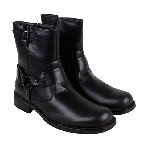 Unlisted by Kenneth Cole Slightly Off Mens Black Motorcycle Boots Shoes