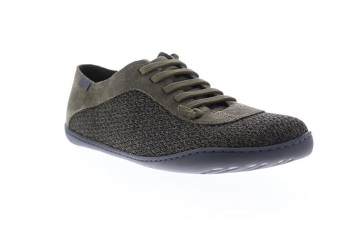 Camper Peu K100448-003 Mens Green Leather Lace Up Low Top Sneakers Shoes
