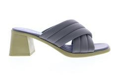 Camper Karolina K200100-005 Womens Gray Canvas Slip On Pumps Heels Shoes