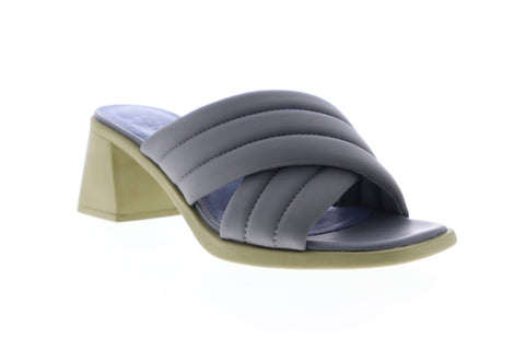 Camper Karolina K200100-005 Womens Gray Canvas Slip On Pumps Heels Shoes