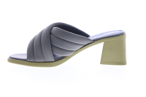 Camper Karolina K200100-005 Womens Gray Canvas Slip On Pumps Heels Shoes