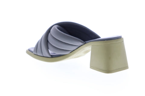 Camper Karolina K200100-005 Womens Gray Canvas Slip On Pumps Heels Shoes