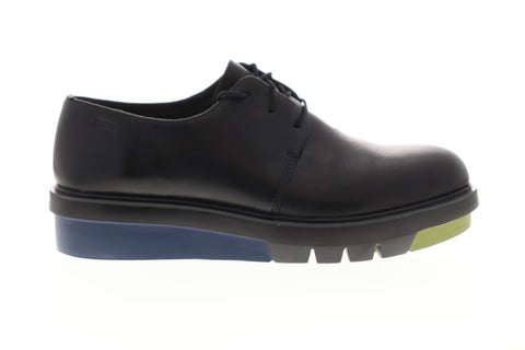 Camper Marta K200114-016 Womens Black Leather Lace Up Oxford Flats Shoes