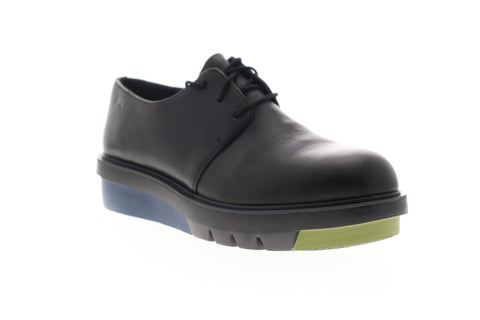 Camper Marta K200114-016 Womens Black Leather Lace Up Oxford Flats Shoes