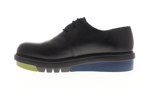 Camper Marta K200114-016 Womens Black Leather Lace Up Oxford Flats Shoes