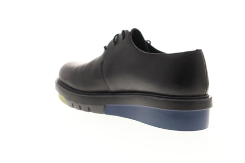 Camper Marta K200114-016 Womens Black Leather Lace Up Oxford Flats Shoes