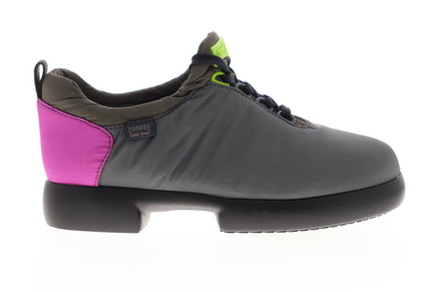 Camper Fiss K200210-004 Womens Gray Canvas Low Top Lace Up Euro Sneakers Shoes