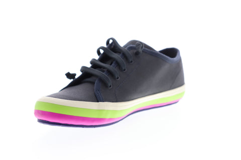 Camper Portol K200277-001 Womens Blue Canvas Low Top Lace Up Euro Sneakers Shoes