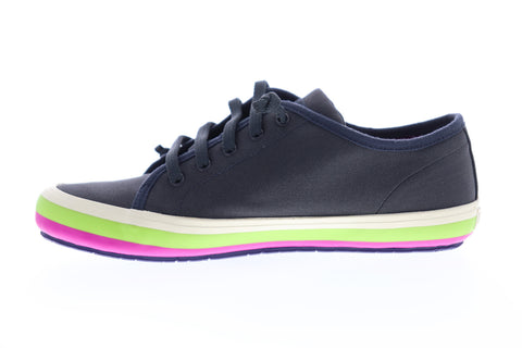 Camper Portol K200277-001 Womens Blue Canvas Low Top Lace Up Euro Sneakers Shoes