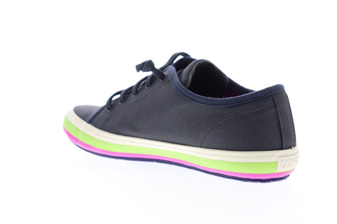 Camper Portol K200277-001 Womens Blue Canvas Low Top Lace Up Euro Sneakers Shoes