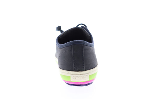 Camper Portol K200277-001 Womens Blue Canvas Low Top Lace Up Euro Sneakers Shoes