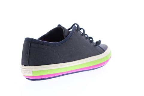 Camper Portol K200277-001 Womens Blue Canvas Low Top Lace Up Euro Sneakers Shoes