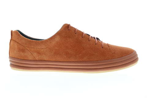 Camper Hoops K200298-014 Womens Brown Suede Low Top Lace Up Euro Sneakers Shoes