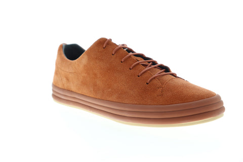Camper Hoops K200298-014 Womens Brown Suede Low Top Lace Up Euro Sneakers Shoes