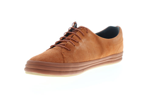 Camper Hoops K200298-014 Womens Brown Suede Low Top Lace Up Euro Sneakers Shoes