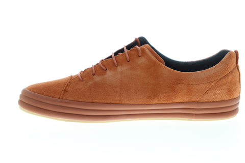 Camper Hoops K200298-014 Womens Brown Suede Low Top Lace Up Euro Sneakers Shoes