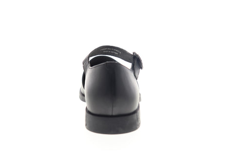 Camper Bowie K200307-001 Womens Black Leather Adjustable Strap Flats Shoes