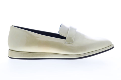 Camper Fidelia K200318-001 Womens Gold Yellow Patent Leather Loafer Flats Shoes