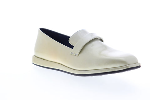 Camper Fidelia K200318-001 Womens Gold Yellow Patent Leather Loafer Flats Shoes
