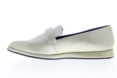 Camper Fidelia K200318-001 Womens Gold Yellow Patent Leather Loafer Flats Shoes