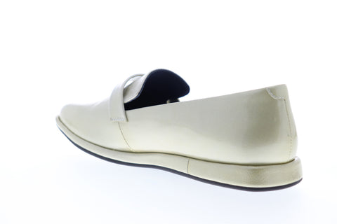 Camper Fidelia K200318-001 Womens Gold Yellow Patent Leather Loafer Flats Shoes